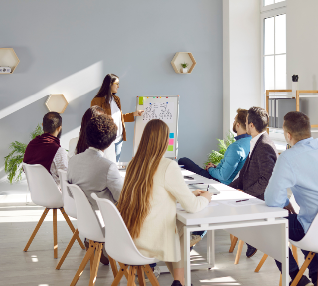 groupe travail heureux présentation